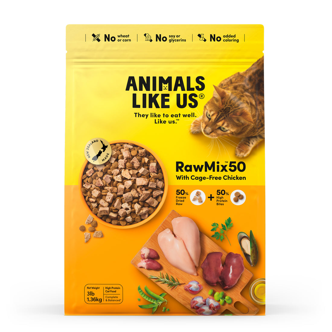 Animals Like Us Raw Mix50 - Cage-Free Chicken Cat Food