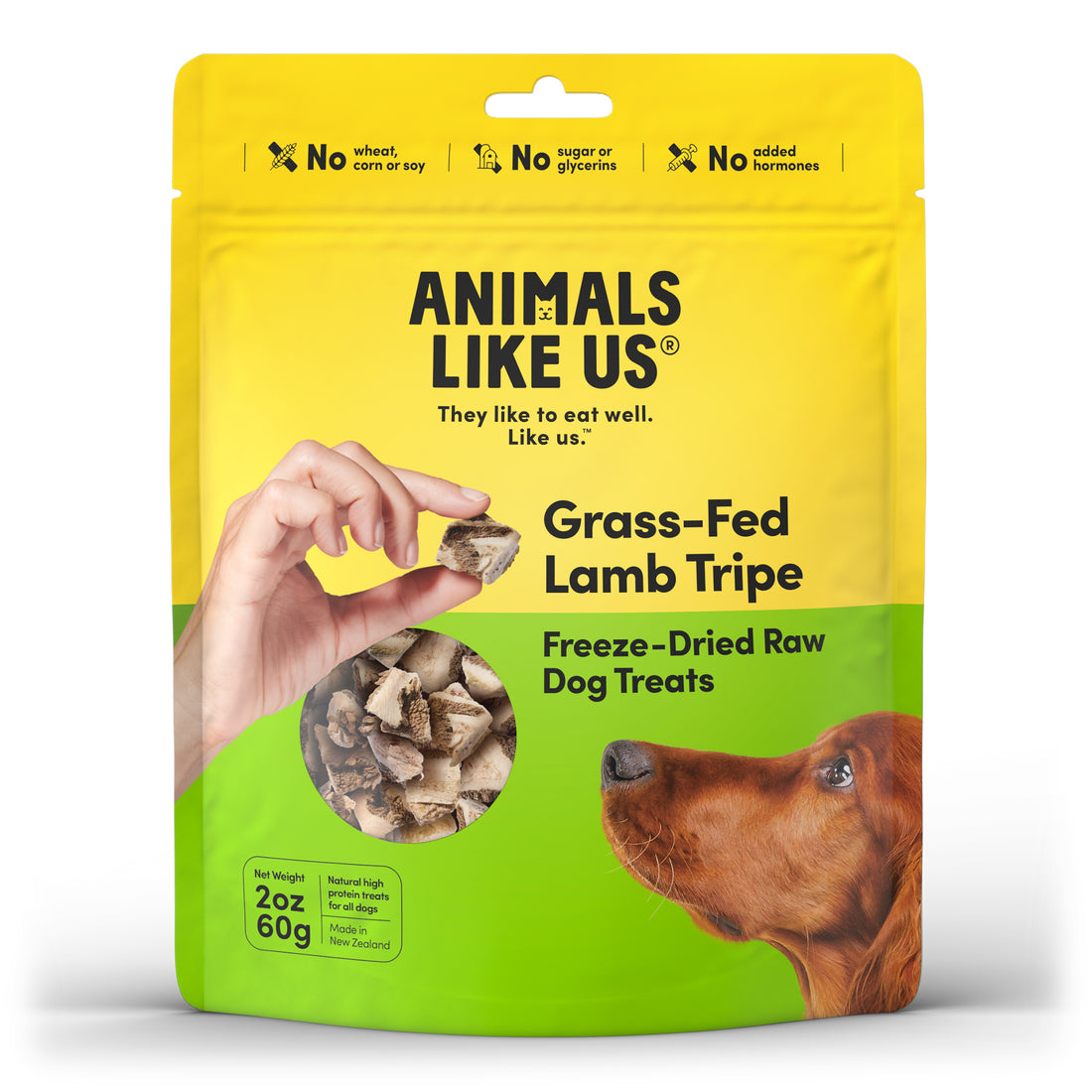 Animals Like Us Grass-Fed Lamb Tripe Freeze-Dried Raw Dog Treats