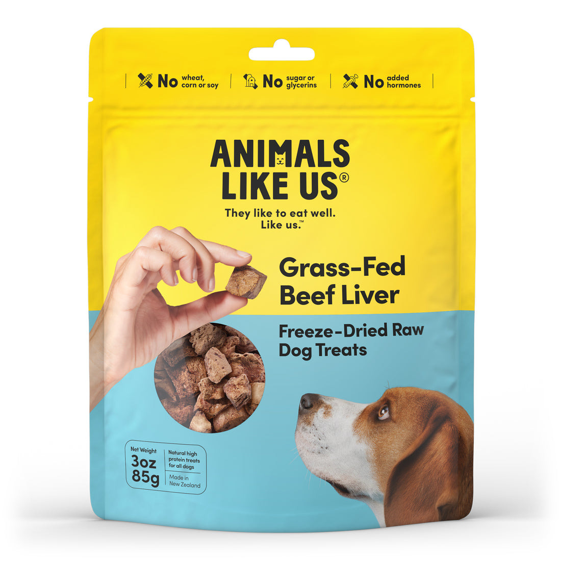 Animals Like Us Freeze-Dried Raw Dog Treats -Grass-Fed Beef Liver