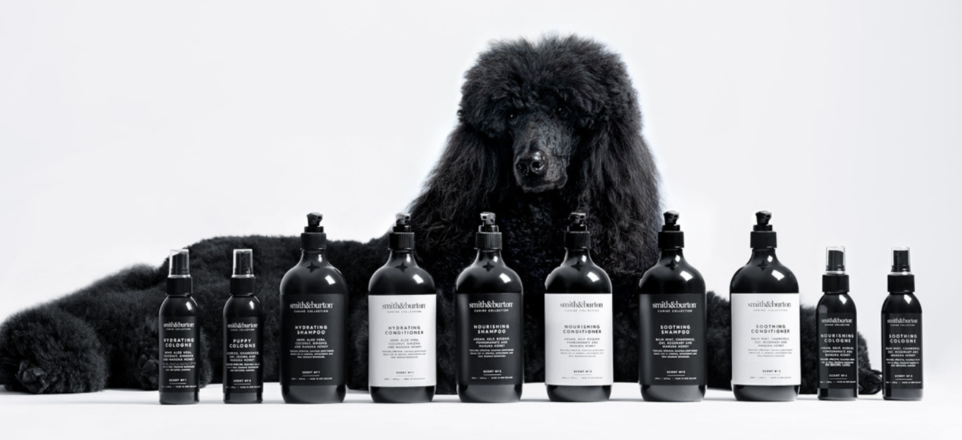 smith & burton dog grooming products.